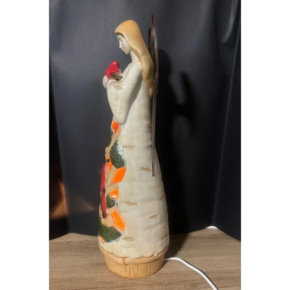 Cracker Barrel Season of Peace Cardinal Angel Light Up Lamp Christmas Holiday